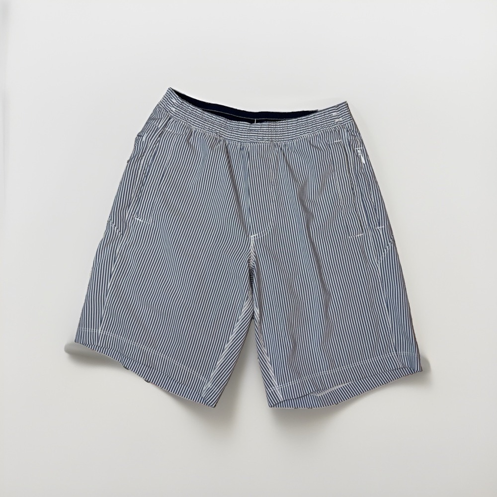Birddogs Striped White & Blue Boom for Your Boomstick Shorts Size M Long Lined